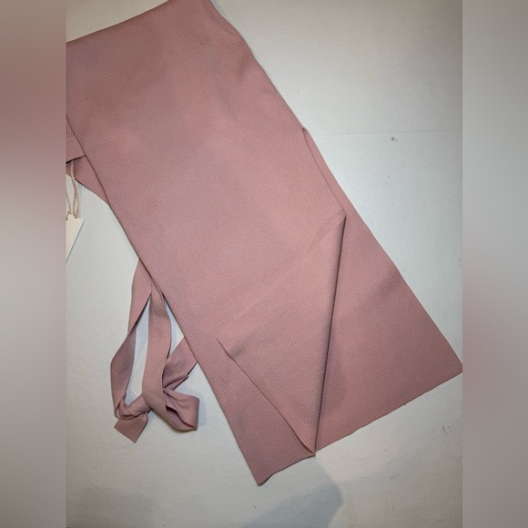 NWT Aritzia Wilfred Womens Cayenne Knit Halter Poetic Pink MIDI Dress Small $168 - Picture 9 of 9